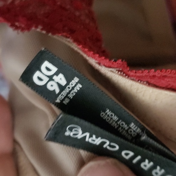 46DD size Torrid Unlined Red Lace Underwire bra pretty! 💋 - Picture 7 of 7